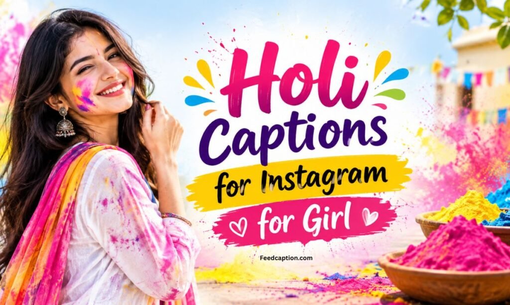 Holi Captions for Instagram for Girl