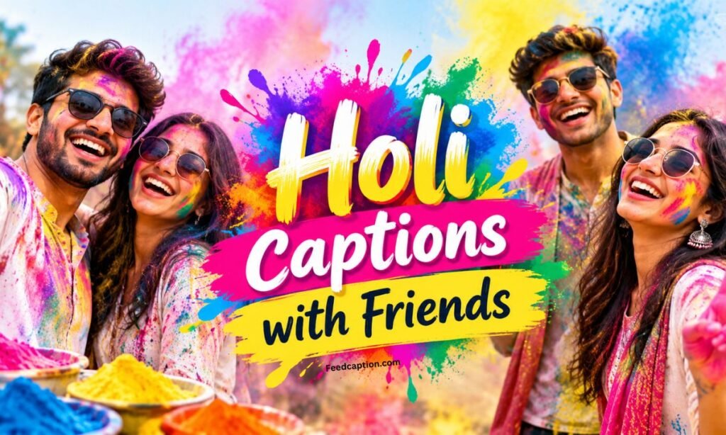 Holi Captions with Friends