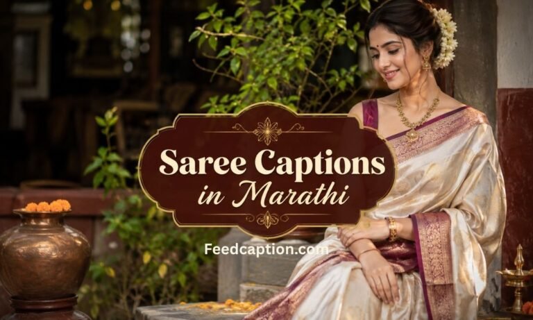 Saree Captions in Marathi